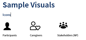 Example of client sample visual scheme showing which icons will be used.