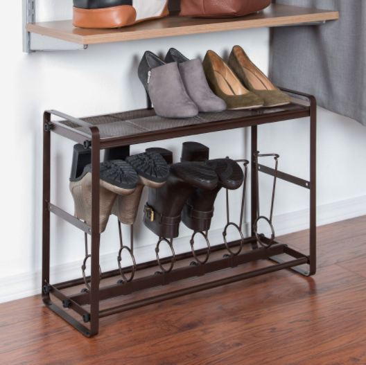 A Closet Update: Hacking Shelves for Boot & Shoe Storage – Between