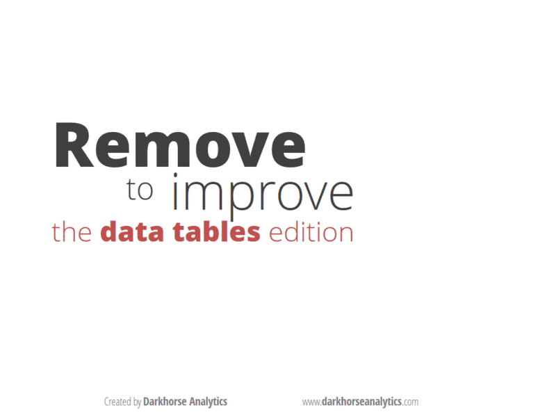 Table Remake by Darkhorse Analytics