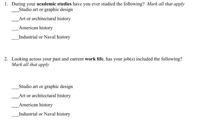 Here are the check-all-that-apply survey questions that I wanted to graph.