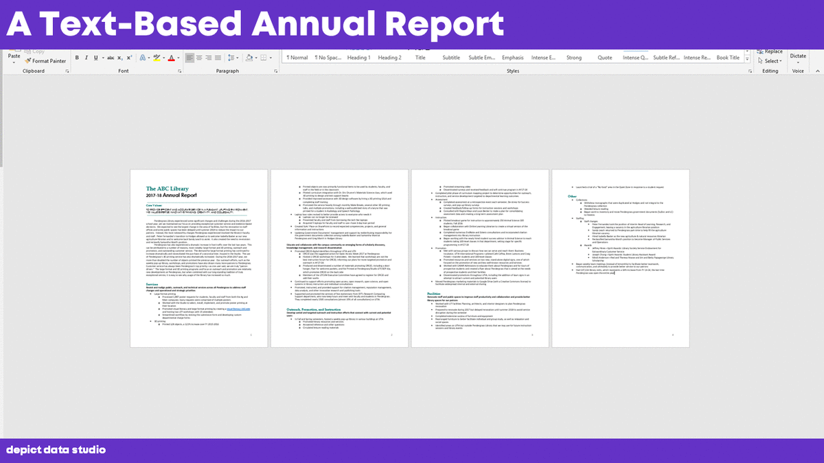 A Two-Hour Turnaround: How to Transform a Text-Heavy Report into a ...