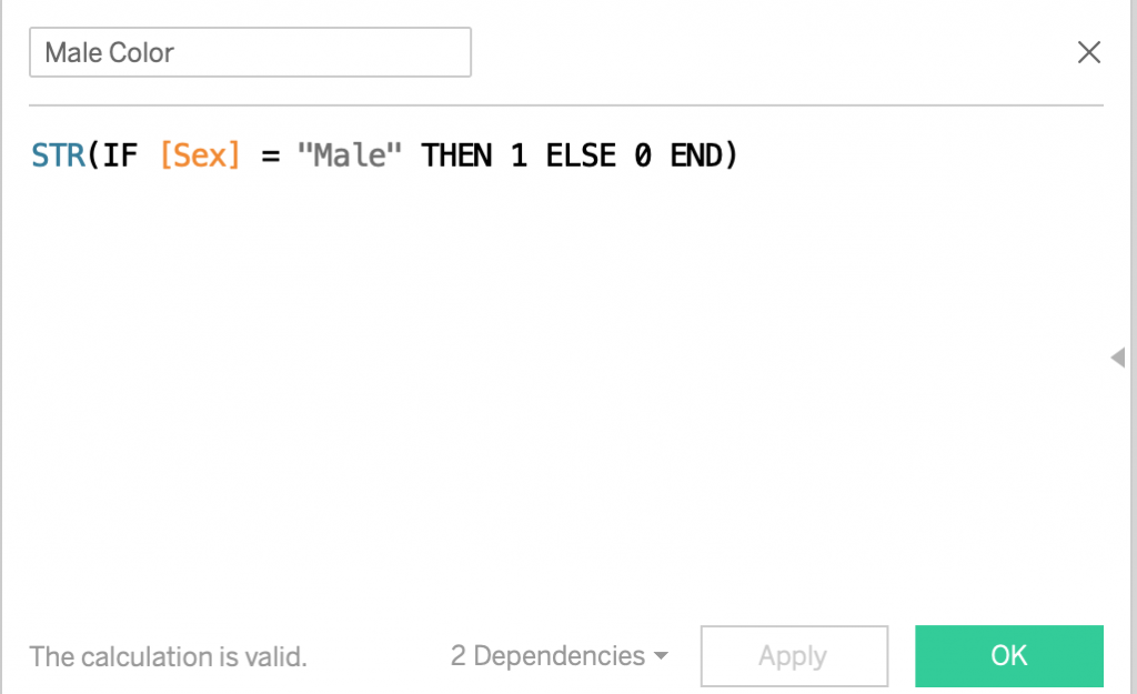 To change that, we’re going to get crafty with colors and create a calculated field for each. This will allow us to control the colors independent of one another while still maintaining the same x-axis (i.e. Population).