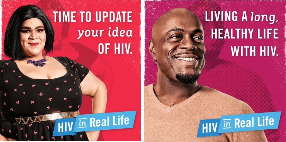 Two sample images from the media campaign.