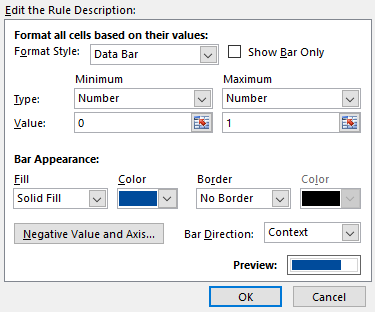 This photo highlights the way to add color to the rule description.