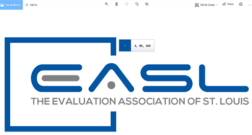 The color of the EASL logo is decoded.