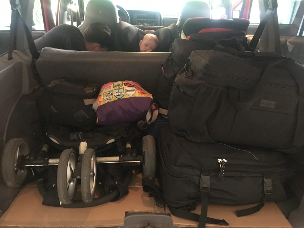 … and we fit all our bags into our Jeep with space to spare. Phew!