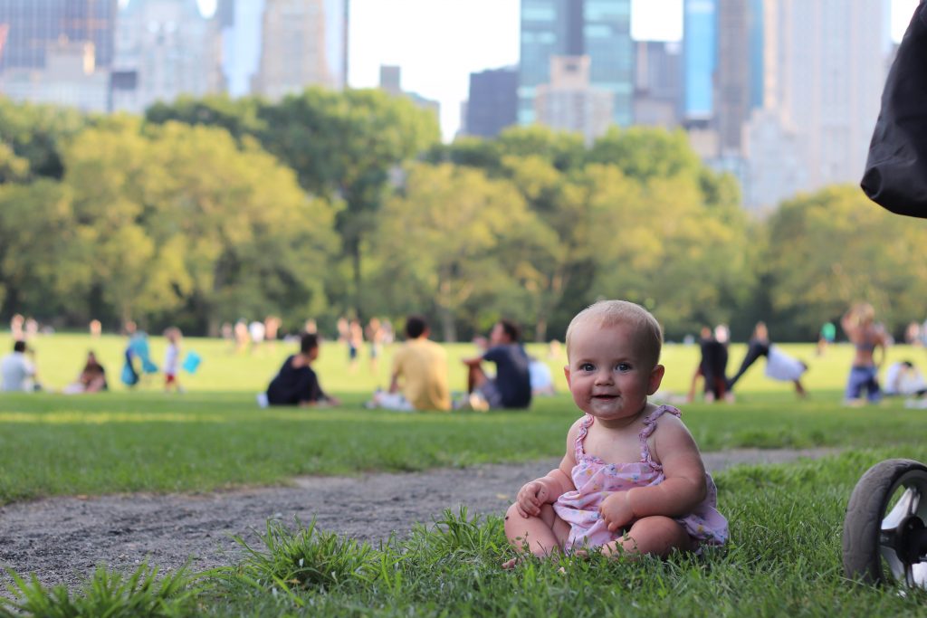 We drooled on our chin in Central Park.