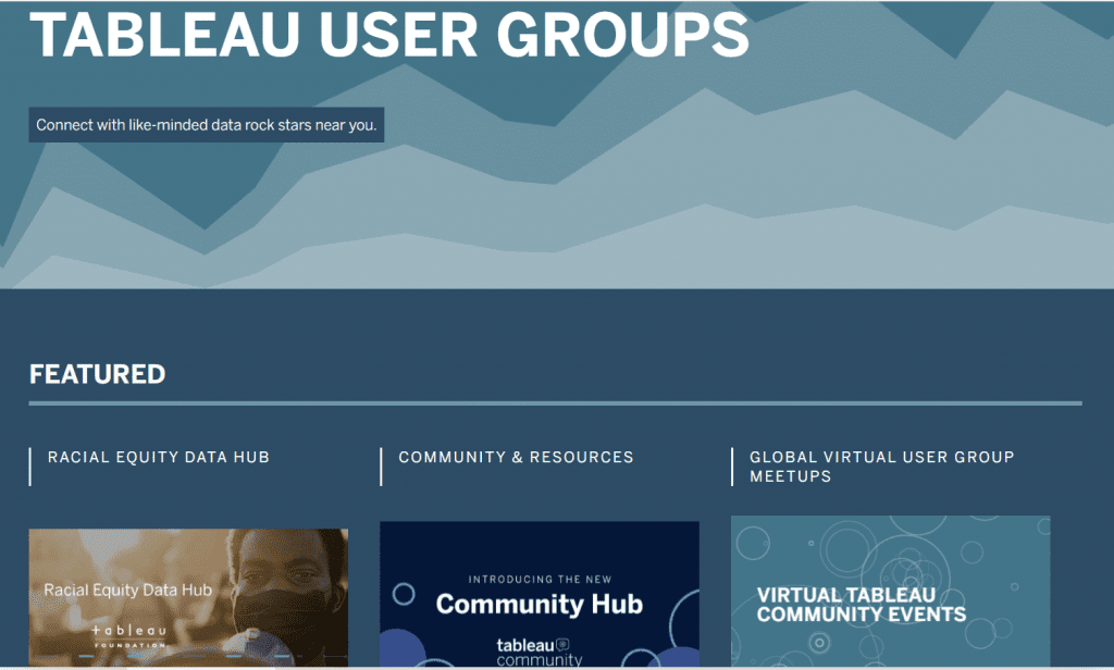 TUGs are Tableau User Groups and are located throughout the United States. They typically meet monthly or quarterly, have speakers and provide a sense of community to ask questions, learn from others and build a network.  