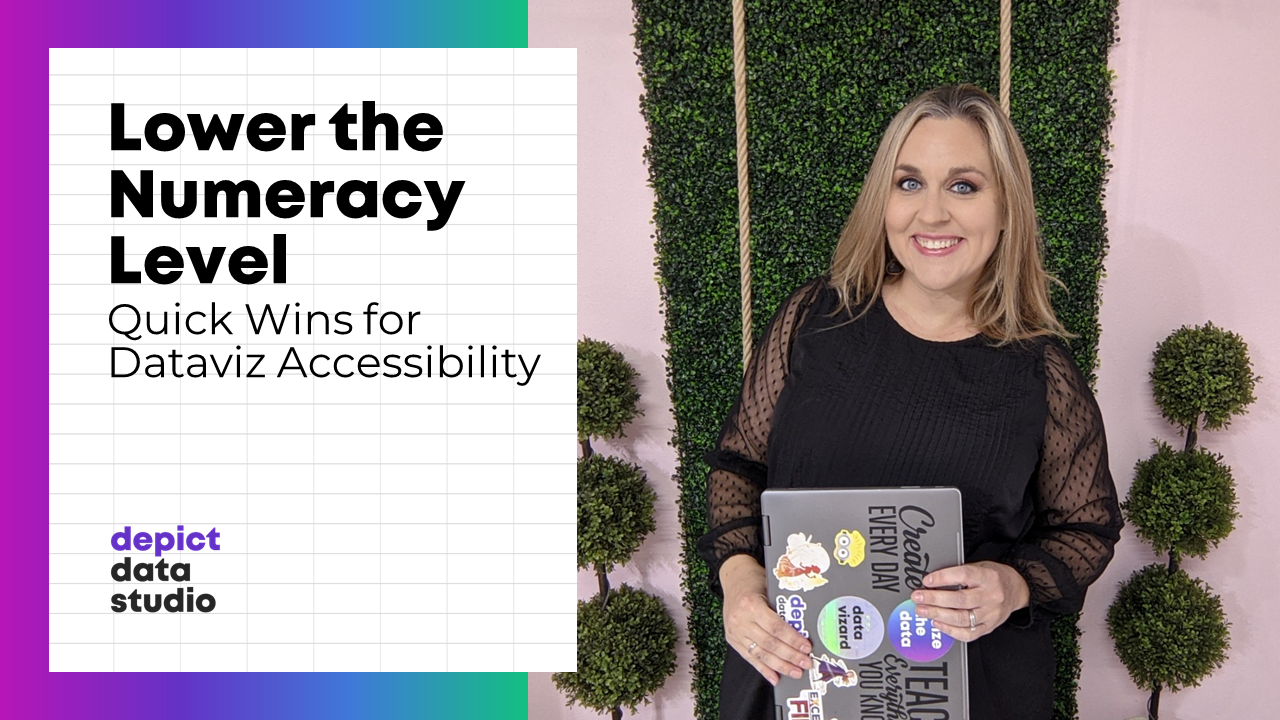 Lower the numeracy level- quick wins for dataviz accessibility.