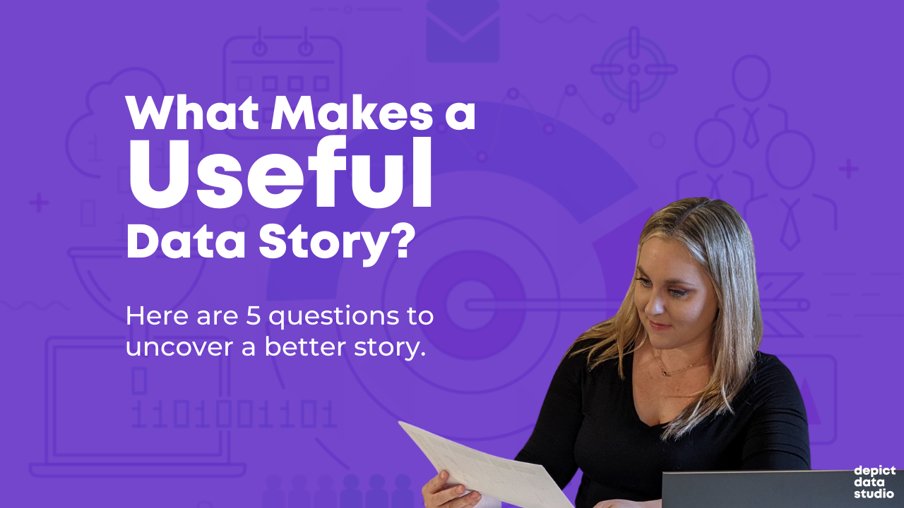 Ann K. Emery of Depict Data Studio has a new blog post called "What Makes a Useful Data Story?" Decorative mage is a photo of Ann with the blog post's title.