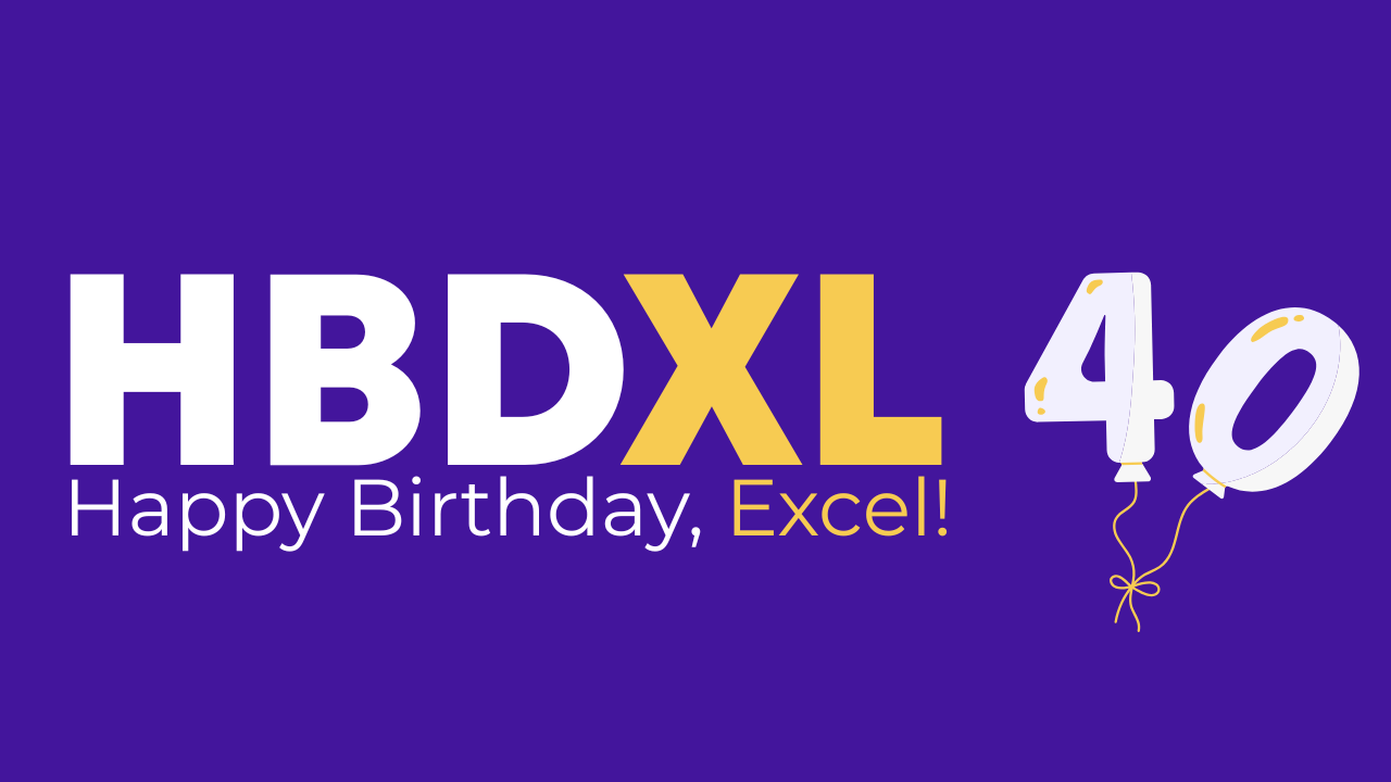 Ann K. Emery shares 40 tips in 40 days to celebrate Excel's 40th birthday. HBDXL