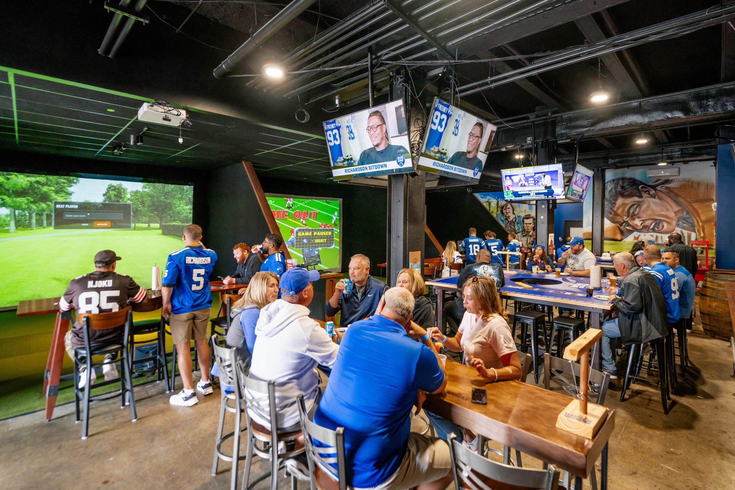 Small EPIC Colts Golf Sim Area