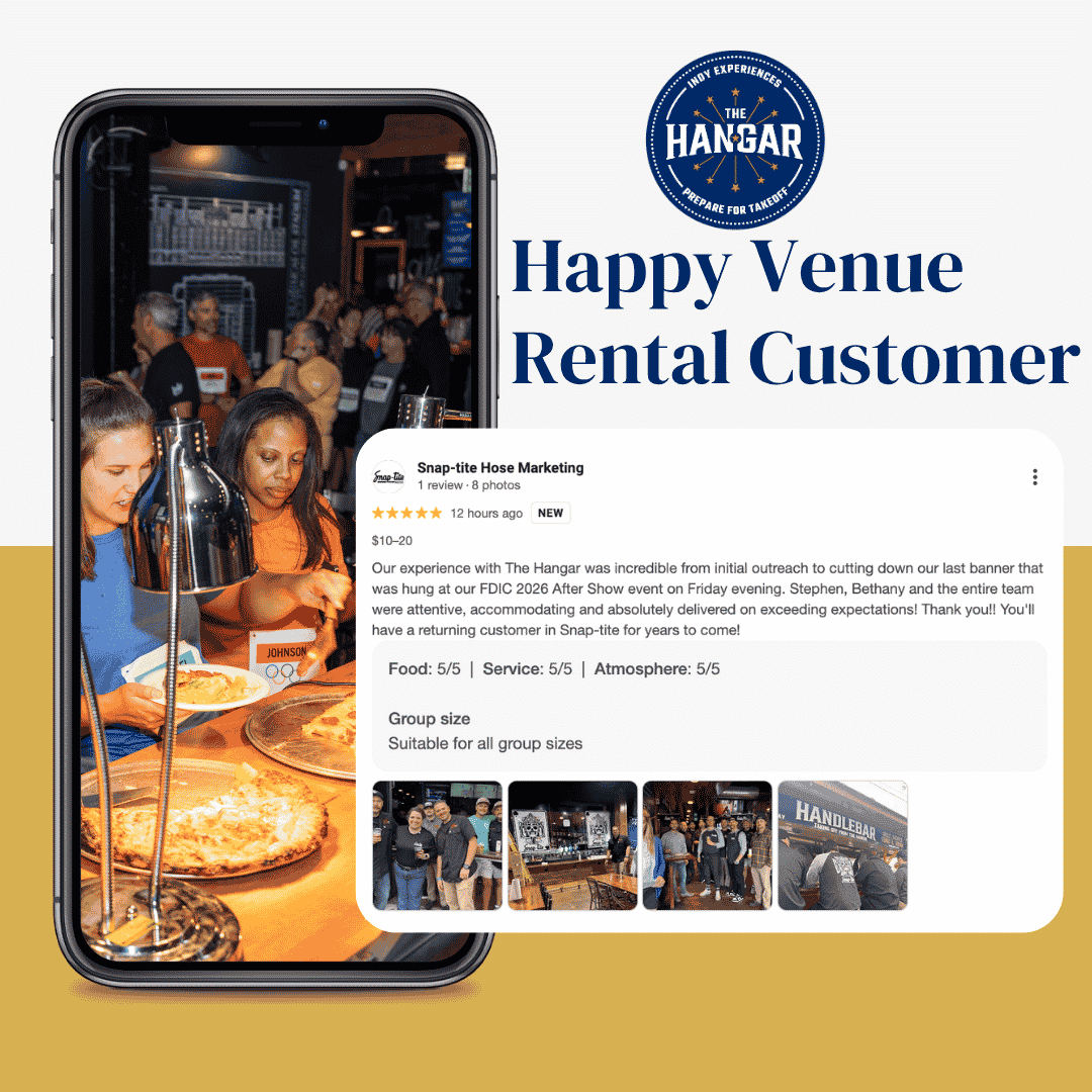 Venue Rental Hangar Indy Team Building Testimonial