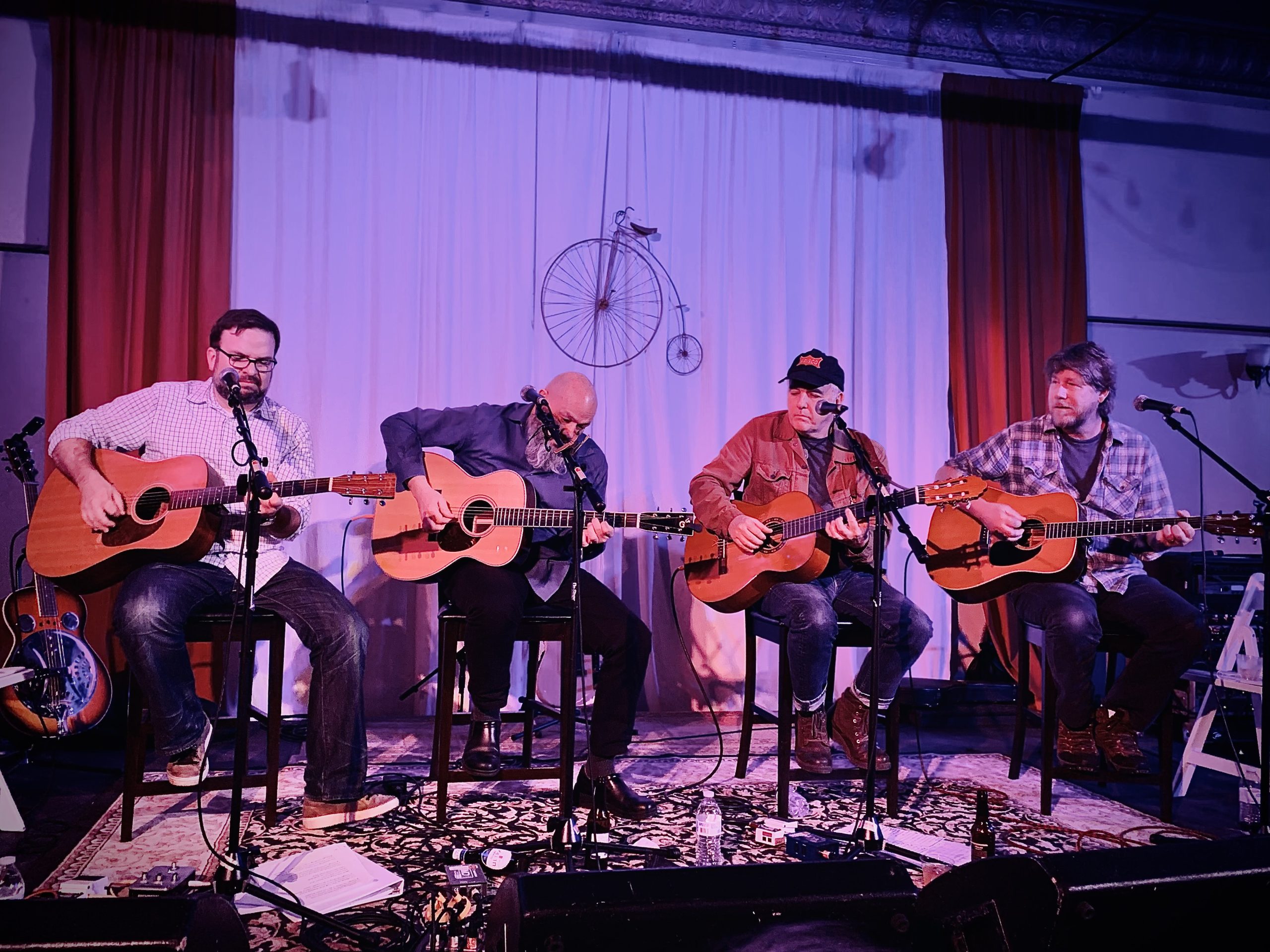 inside red bicycle hall