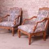 Baker Furniture French Provincial Louis XV Ornate Carved Fauteuils, Pair - Image 3