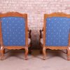 Baker Furniture French Provincial Louis XV Ornate Carved Fauteuils, Pair - Image 11