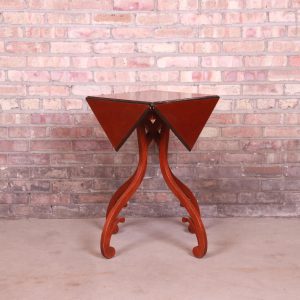 Baker Furniture Georgian Mahogany Handkerchief Drop Leaf Side Table