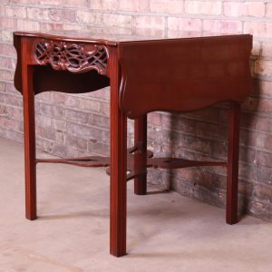 Baker Furniture Historic Charleston Collection Carved Mahogany Pembroke Table