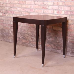 Baker Furniture Hollywood Regency Mahogany Tea Table, Newly Refinished