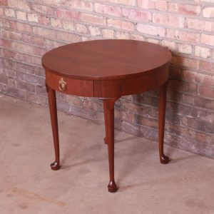 Baker Furniture Queen Anne Walnut Tea Table, Newly Refinished