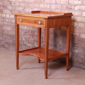 Beacon Hill Collection Federal Style Banded Mahogany Nightstand