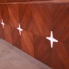 Edmond Spence Swedish Modern Walnut Dresser or Credenza With Travertine Inlay, Newly Refinished - Image 7