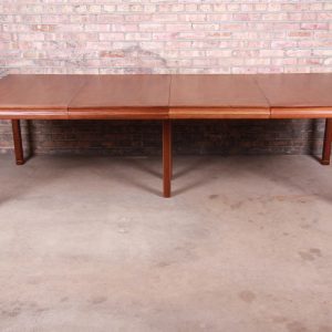 Edward Wormley for Dunbar Janus Collection Walnut Extension Dining Table, Newly Restored