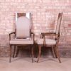 Mastercraft Mid-Century Hollywood Regency Burl Wood Dining Chairs, Set of Six - Image 11
