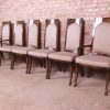 Mastercraft Mid-Century Hollywood Regency Burl Wood Dining Chairs, Set of Six - Image 4