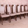 Mastercraft Mid-Century Hollywood Regency Burl Wood Dining Chairs, Set of Six - Image 5