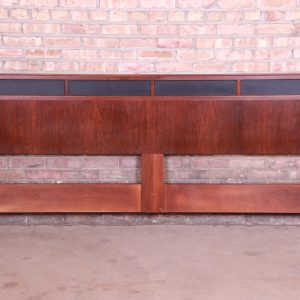 Merton Gershun for Dillingham Mid-Century Modern Walnut King Size Headboard, 1960s