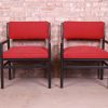 Michael Taylor for Baker Furniture Ebonized Walnut Armchairs, Pair - Image 2