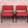 Michael Taylor for Baker Furniture Ebonized Walnut Armchairs, Pair - Image 6