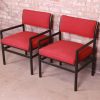 Michael Taylor for Baker Furniture Ebonized Walnut Armchairs, Pair - Image 5