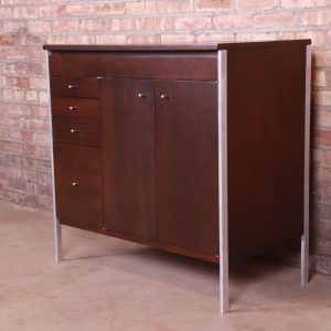 Paul McCobb Connoisseur Collection Mahogany Lift Top Bar Cabinet, Newly Refinished
