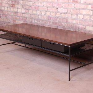 Paul McCobb Planner Group Iron and Maple Coffee Table, Newly Refinished