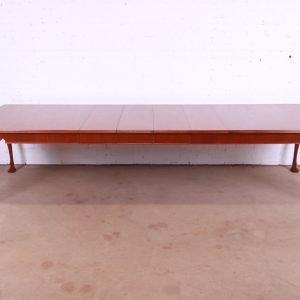 Kindel Furniture Irish Georgian Carved Mahogany Extension Dining Table, Newly Refinished