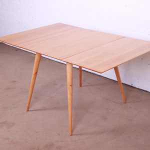 Paul McCobb Planner Group Solid Maple Drop Leaf Dining Table, Newly Refinished