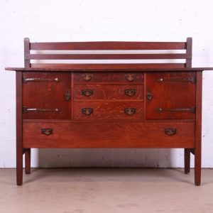 Gustav Stickley Mission Oak Arts & Crafts Sideboard, Circa 1900