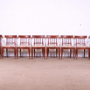 Kindel Furniture French Regency Solid Cherry Wood Dining Chairs, Set of Eight