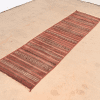 Mid-Century Modern Hand-Woven Afghan Kilim Flat Weave Runner Rug - Image 3