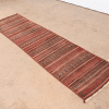 Mid-Century Modern Hand-Woven Afghan Kilim Flat Weave Runner Rug
