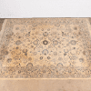 Vintage Hand-Knotted Persian Nain Wool Room Size Area Rug in Cream, Pink, and Blue
