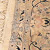 Vintage Hand-Knotted Persian Nain Wool Room Size Area Rug in Cream, Pink, and Blue - Image 10