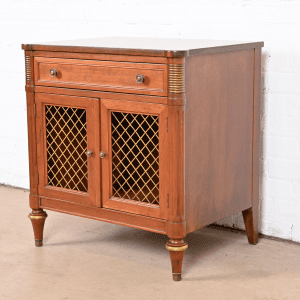 Kindel Furniture French Regency Louis XVI Cherry Wood Nightstand, Newly Refinished