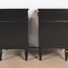 Heritage French Regency Louis XVI Black Lacquered Nightstands, Newly Refinished - Image 10