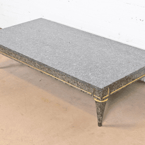 Maison Jansen Attributed French Regency Louis XVI Granite Top Coffee Table