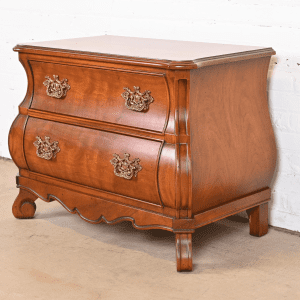 Henredon Italian Louis XV Cherry Wood Bombay Form Commode or Bedside Chest
