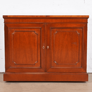 Kindel Furniture Regency Mahogany Flip Top Rolling Bar Cabinet