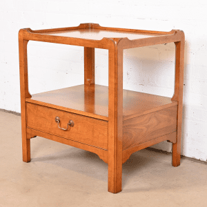 Baker Furniture Georgian Mahogany Two-Tier Nightstand or Side Table